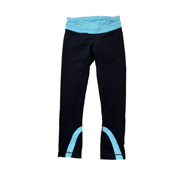 Lululemon Women Size 4 Leggings Crop Yoga Gym Back Pocket 21" Inseam 27-13 - Picture 2 of 7